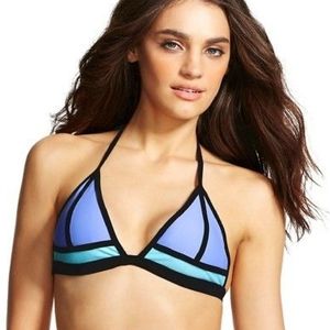 Triangle Colorblock String Bikini Top